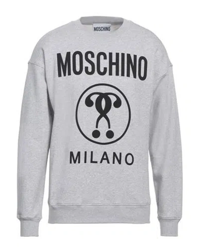 Moschino Man Sweatshirt Light Grey Size 46 Cotton In Grey