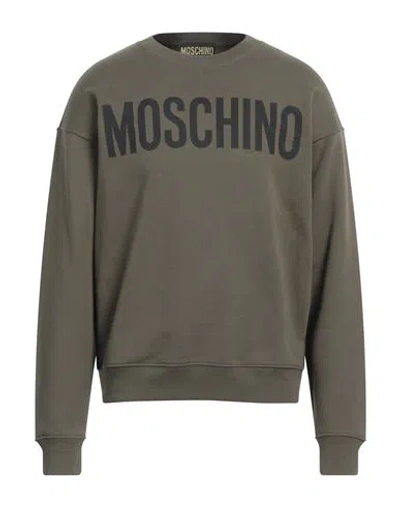 Moschino Man Sweatshirt Military Green Size 38 Organic Cotton