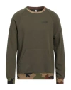 Moschino Man Sweatshirt Military Green Size L Cotton, Elastane In Green