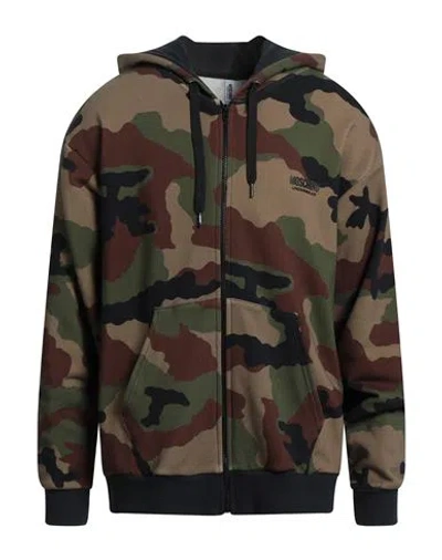 Moschino Man Undershirt Military Green Size S Cotton, Elastane