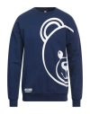 Moschino Man Sweatshirt Navy Size L Cotton, Elastane In Blue