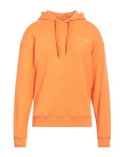 Moschino Man Sweatshirt Orange Size 36 Cotton