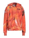 Moschino Man Sweatshirt Orange Size 46 Cotton