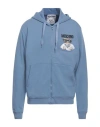 Moschino Man Sweatshirt Pastel Blue Size 40 Cotton In Blue