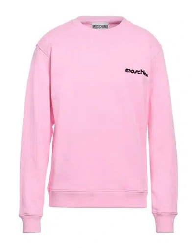 Moschino Man Sweatshirt Pink Size 38 Cotton