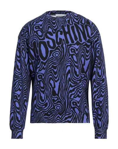 Moschino Man Sweatshirt Purple Size 36 Cotton