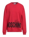 Moschino Man Sweatshirt Red Size 44 Cotton