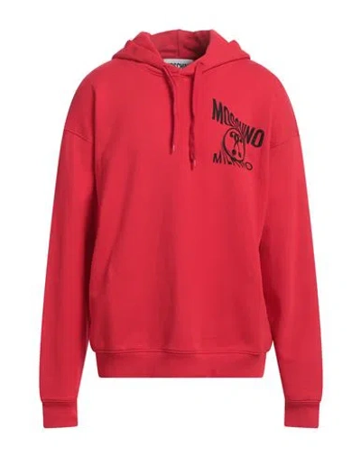 Moschino Man Sweatshirt Red Size 44 Cotton