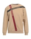Moschino Man Sweatshirt Sand Size L Cotton, Elastane