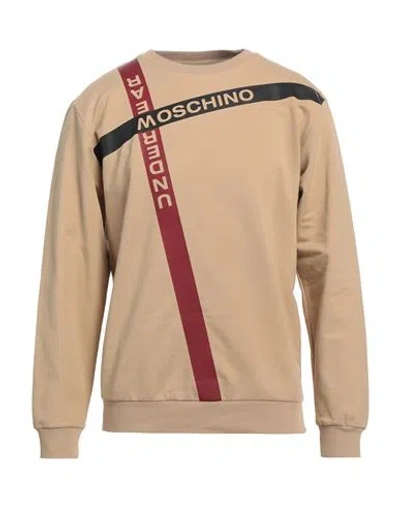 Moschino Man Sweatshirt Sand Size L Cotton, Elastane