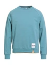 Moschino Man Sweatshirt Slate Blue Size S Cotton, Elastane