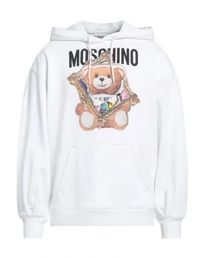 Moschino Man Sweatshirt White Size 32 Cotton