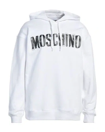 Moschino Man Sweatshirt White Size 42 Cotton