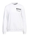 Moschino Man Sweatshirt White Size 46 Cotton In White