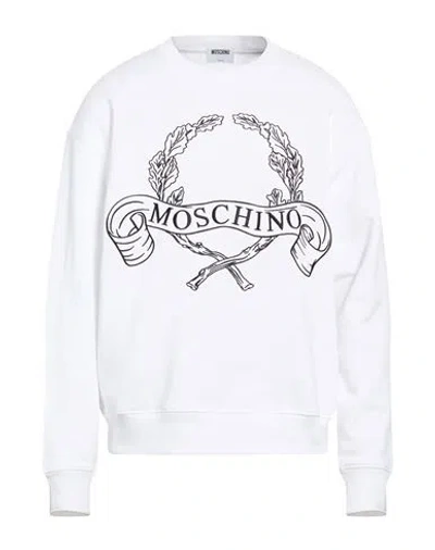 Moschino Sweatshirt With Laurel Crown Logo Embroidery In White