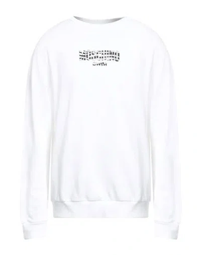 Moschino Man Sweatshirt White Size L Cotton, Elastane