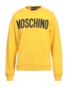 Moschino Man Sweatshirt Yellow Size 38 Cotton