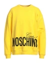 Moschino Man Sweatshirt Yellow Size 42 Cotton