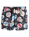Moschino Man Swim Trunks Black Size 36 Polyester In Black