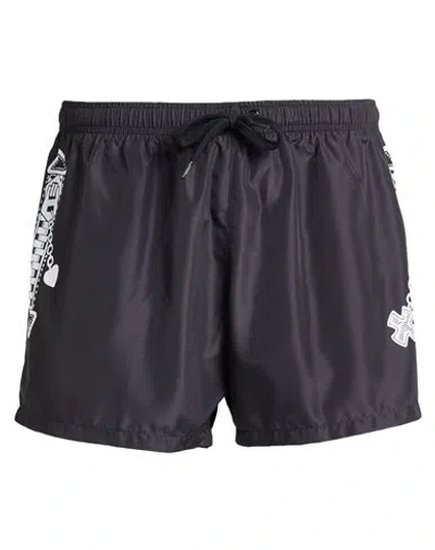 Moschino Man Swim Trunks Black Size 36 Polyester