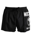 Moschino Milano Logo Swim Shorts Black In Black