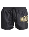 MOSCHINO MOSCHINO MAN SWIM TRUNKS BLACK SIZE XXL POLYESTER