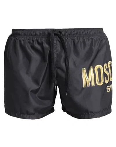 Moschino Man Swim Trunks Black Size Xxl Polyester