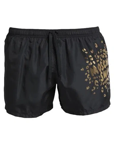 Moschino Man Swim Trunks Black Size Xxl Polyester