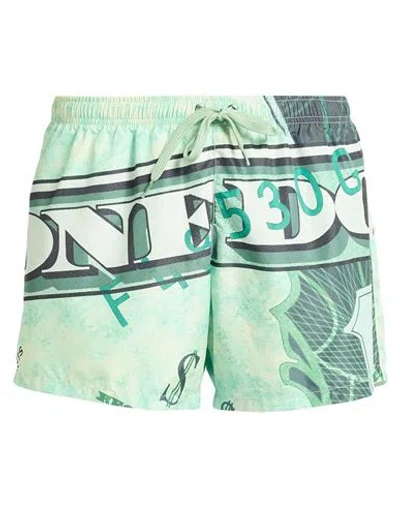 Moschino Man Swim Trunks Light Green Size 36 Polyester