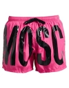 Moschino Man Swim Trunks Magenta Size L Polyester