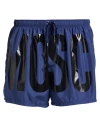 Moschino Man Swim Trunks Navy Size L Polyester In Navy