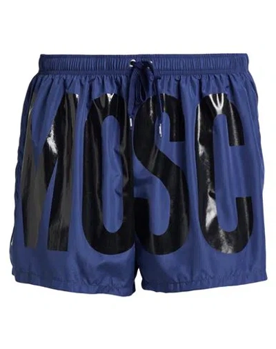 Moschino Man Swim Trunks Navy Size L Polyester