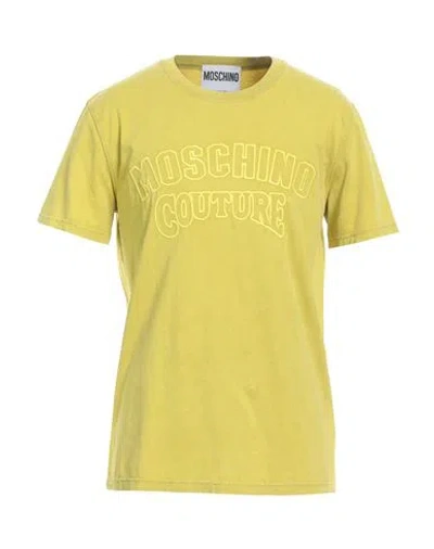 Moschino Man T-shirt Acid Green Size 34 Cotton In Yellow