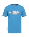 Moschino Man T-shirt Azure Size L Cotton In Blue