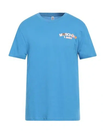 Moschino Man T-shirt Azure Size L Cotton In Blue