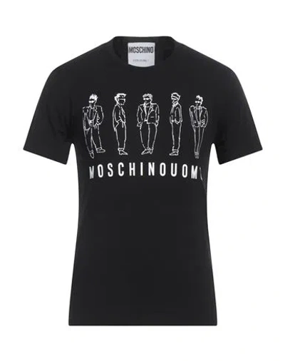 Moschino Man T-shirt Black Size 34 Cotton In Black