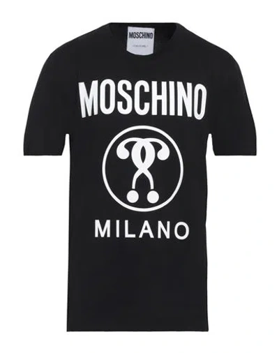 Moschino Man T-shirt Black Size 40 Cotton In Black