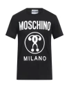 Moschino Man T-shirt Black Size 40 Cotton In Black