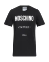Moschino Crystal Logo Jersey T-shirt In Black