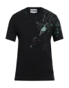 Moschino Man T-shirt Black Size 44 Cotton, Elastane In Black