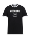 Moschino Black Double Smiley T-shirt In Black