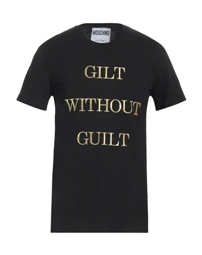 Moschino Man T-shirt Black Size 46 Organic Cotton