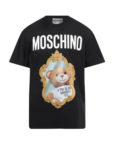 MOSCHINO MOSCHINO MAN T-SHIRT BLACK SIZE L COTTON