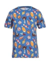 Moschino Man T-shirt Blue Size M Cotton, Elastane