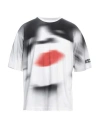Moschino Crew Neck Graphic Print T-shirt In Grey