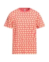 Moschino Man T-shirt Coral Size S Cotton, Elastane In Red