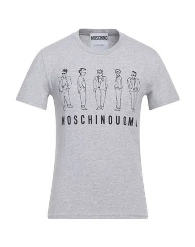 Moschino Man T-shirt Light Grey Size 36 Cotton
