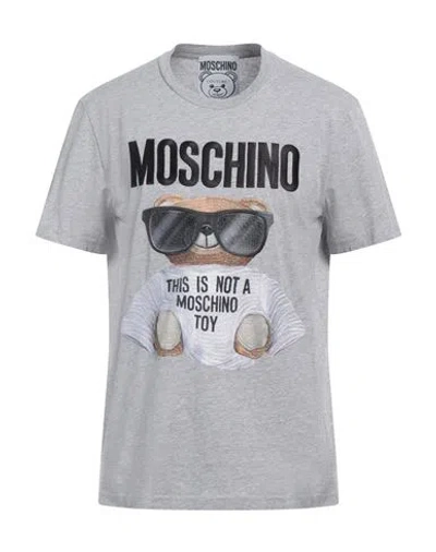 Moschino Man T-shirt Light Grey Size 42 Cotton In Gray