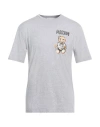 Moschino Jersey Crew Neck Graphic T-shirt In Grey