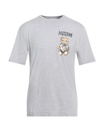 MOSCHINO MOSCHINO MAN T-SHIRT LIGHT GREY SIZE 44 COTTON
